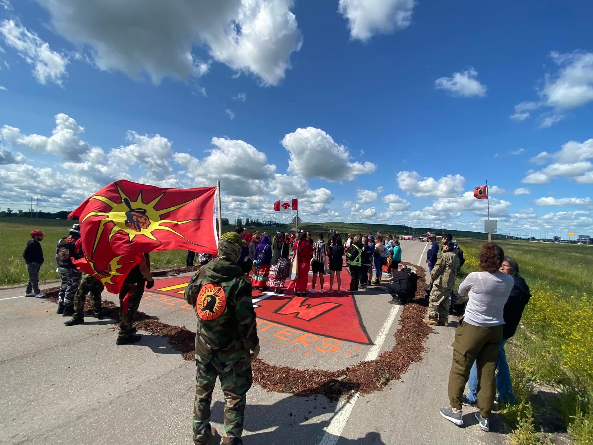 Blockade of the road leading to the Brady landfill.
Photo credit: Harrison Powder